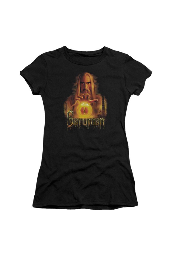 Lord of the Rings Saruman S/S Junior Women's T-Shirt Sheer Black