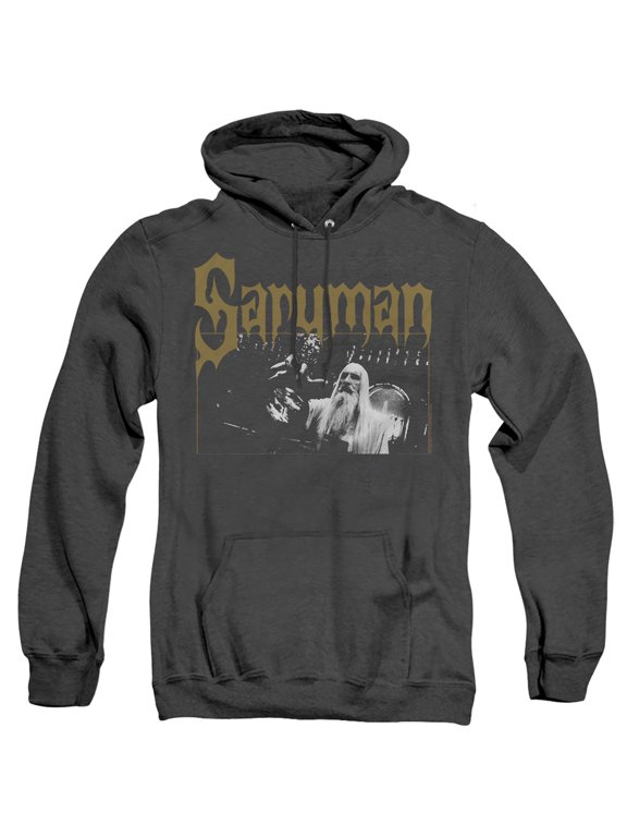 Lord of the Rings Saruman Unisex Adult Pull-Over Heather Hoodie,Saruman, Small