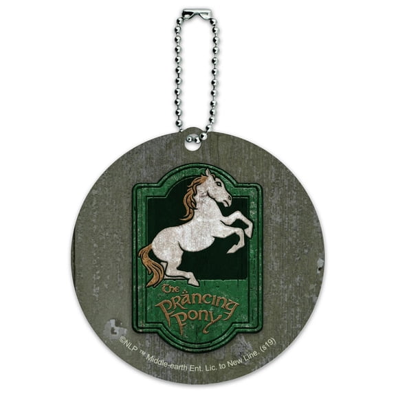 Lord of the Rings The Prancing Pony Round Luggage ID Tag Card Suitcase Carry-On