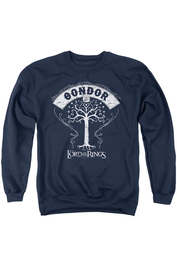 Lord of the Rings Tree of Gondor Unisex Adult Crewneck Sweatshirt,Tree of Gondor, X-Large