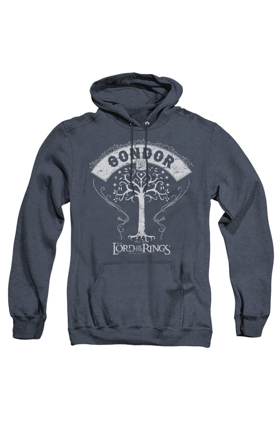Lord of the Rings Tree of Gondor Unisex Adult Pull-Over Heather Hoodie,Tree of Gondor, 2X-Large