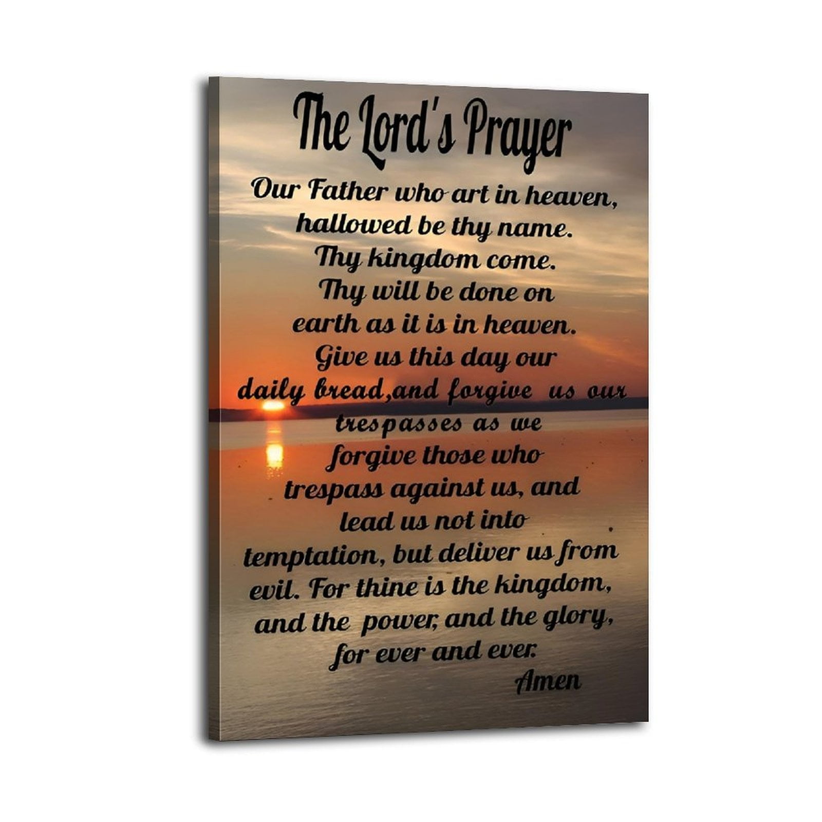 The Lord's Prayer Bible Poster Our Father Bible Quotes Poster Great Wall  Art for Home Decor,Fathers Day Posters for Room, Office Or Living Room -  Walmart.com, image size:1600x1600