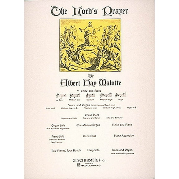 Lord's Prayer: Low Voice (in G) and Piano, (Paperback)