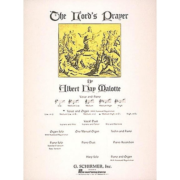 Lord's Prayer: Medium High Voice (D-Flat) and Organ, (Paperback)