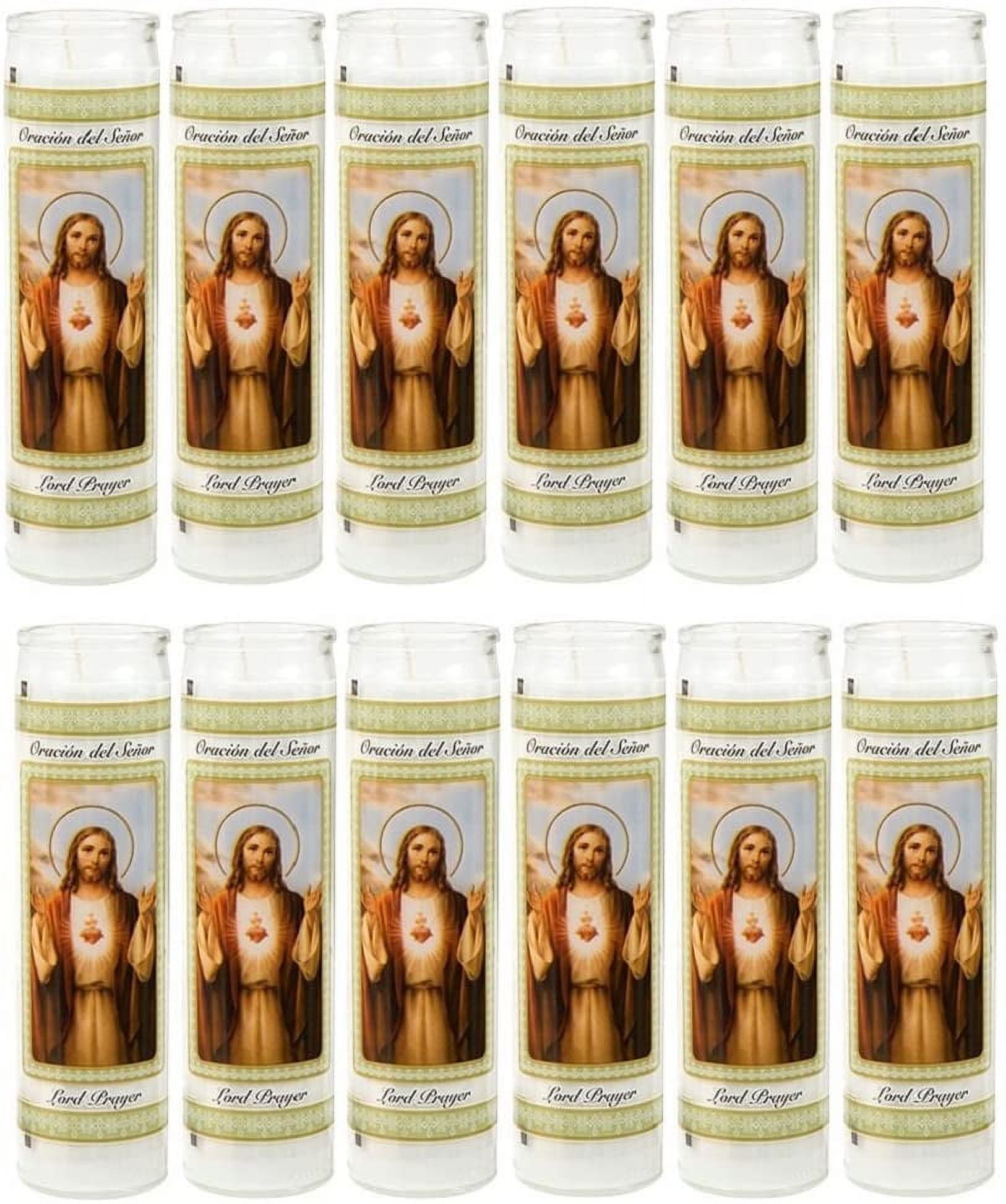 Lord’s Prayer Religious Candle Unscented Set Of 12