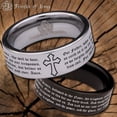 thumbnail image 1 of Lord's Prayer Tungsten Carbide Ring, 1 of 9