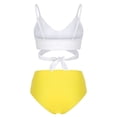 thumbnail image 1 of Lorddream Women Criss Cross High Waisted String Floral Printed 2 Piece Bathing Suits Cross Wrap Push Up Top Tie Back Bikini Swimsuits, 1 of 8