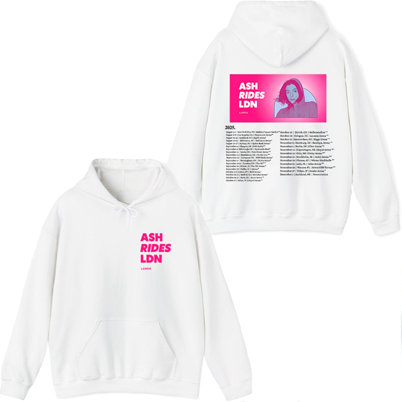 Lorde Merch Ash Rides LDN Tour Hoodie Men Women Long Sleeve Pullover Tops
