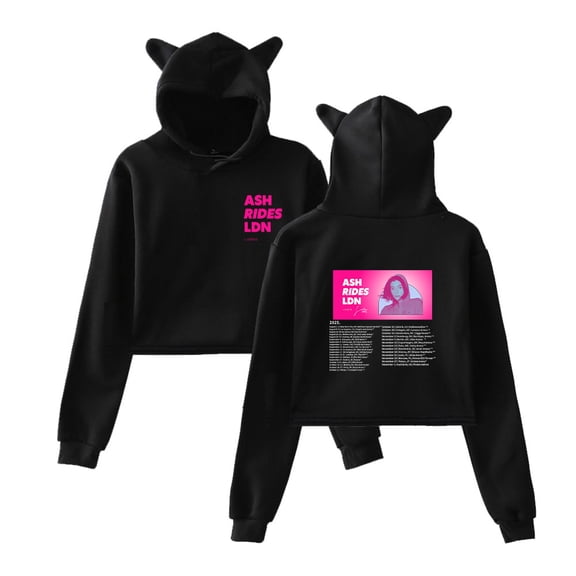 Lorde Merch Hoodie Cat Ear Fashion Street Trend Women's Short Hoodie Sportswear