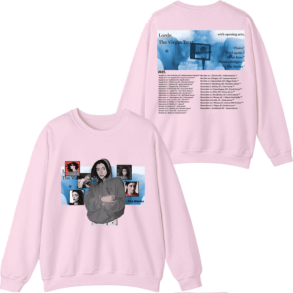 Lorde Merch The Virgin Tour 2025 Crewneck Sweatshirt Unisex Men Women Long Sleeve