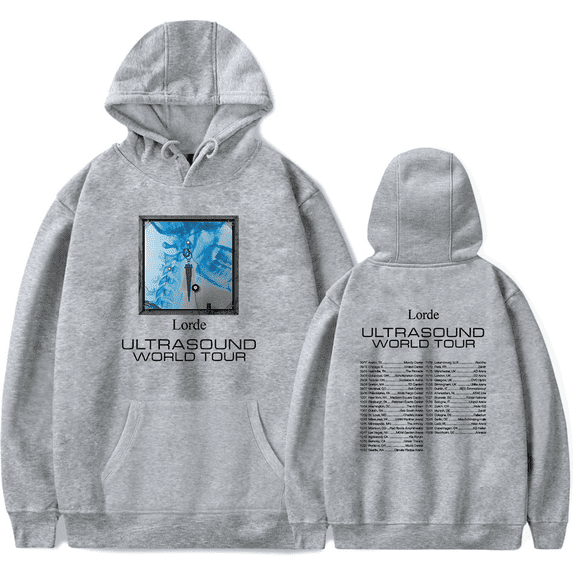 Lorde Merch Ultrasound World Tour 2025 Hoodie Long Sleeve Album Fan Merch Pullovers Casual Outfits Unisex