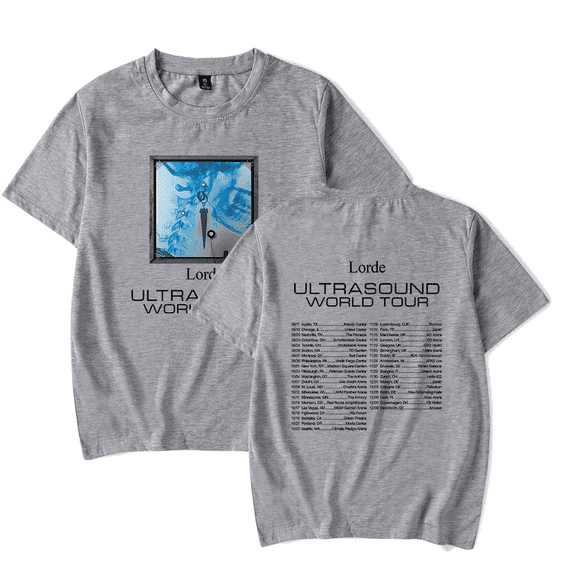Lorde Merch Ultrasound World Tour 2025 T-Shirt Men Women Streetwear Album Merch T-Shirt Shirt Short Sleeve