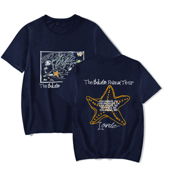 Lorde Tee The Solar Power Merch Men Women Fashion T-shirt women's men's fashionable cool short sleeved shirt