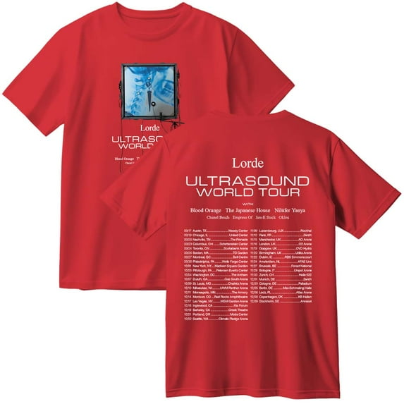 Lorde Ultrasound World Tour 2025 Merch Cotton T-Shirt Women Men Casual Crewneck Short Sleeve Tee