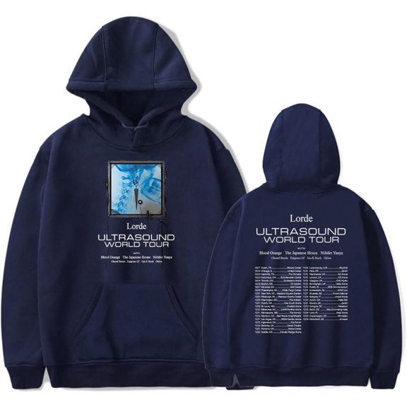Lorde Ultrasound World Tour 2025 Merch Hoodie Pockets Drawstring Unisex Hooded Sweatshirt Fashion Clothing