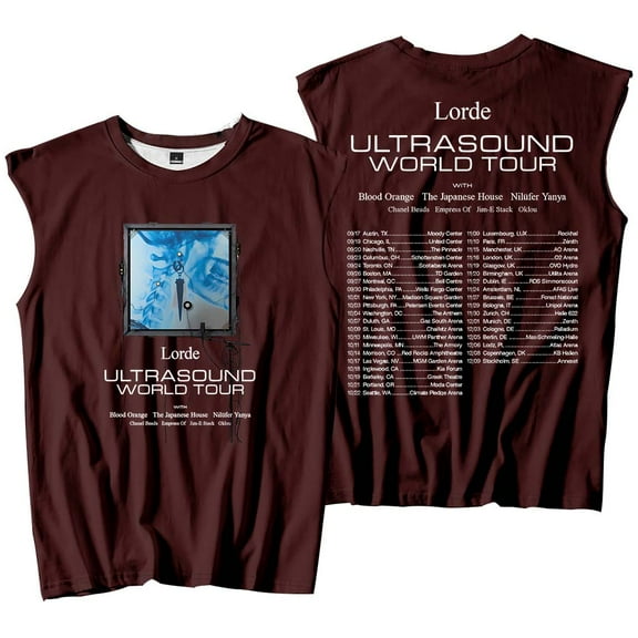 Lorde Ultrasound World Tour 2025 Merch Tank Tops Sleeveless Sport Vest Women Men Outdoor Sportwear