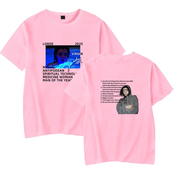 Lorde World The Virgin Tour T-Shirt Merch For Women/Men Unisex Tee Summer Short Sleeve Tshirt Fashion Streetwear