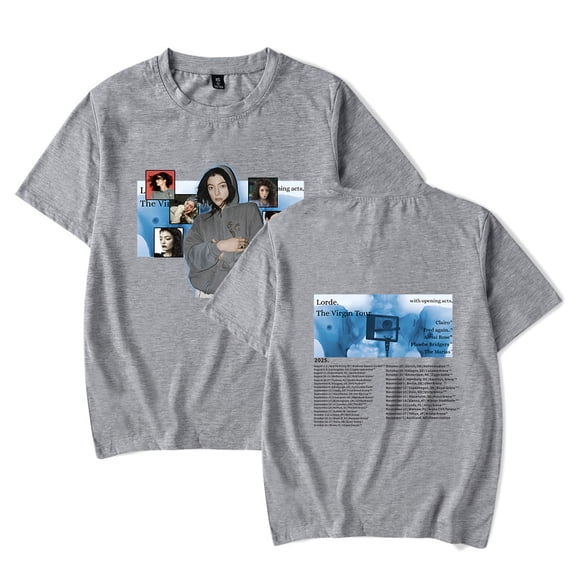 Lorde World The Virgin Tour T-Shirt Merch For Women/Men Unisex Tee Summer Short Sleeve Tshirt Streetwear