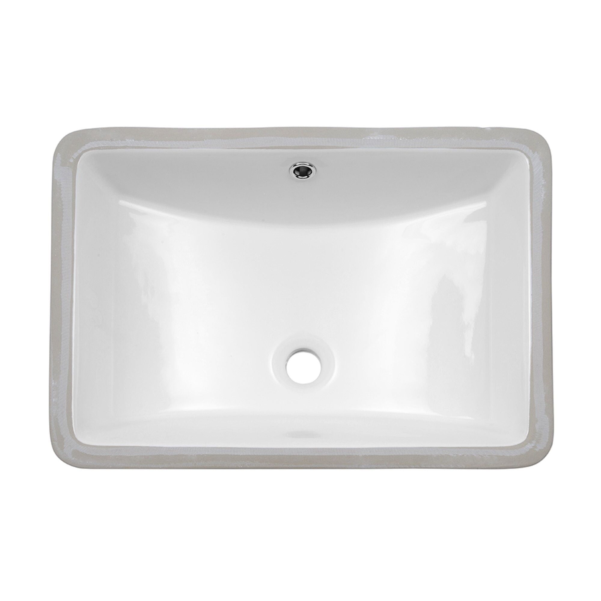 Lordear 21'' Undermount Vessel Sink Rectangle Porcelain Ceramic Lavatory Bathroom Sink (21 Inch ...