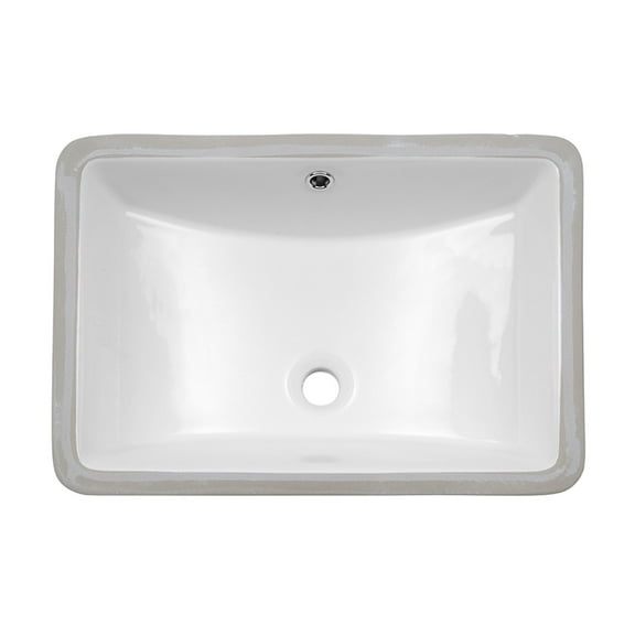 Lordear 21'' Undermount Vessel Sink Rectangle Porcelain Ceramic Lavatory Bathroom Sink (21 Inch)