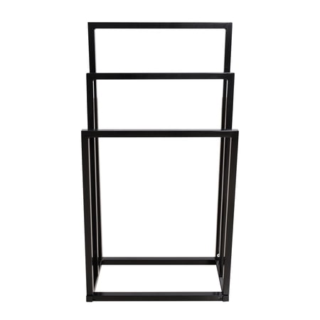 Lordear Bathroom/Home Freestanding Towel Rack Black Metal 3-Tier Towel Holder Storage Rack