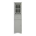 thumbnail image 1 of Lordear White/Grey Freestanding Linen Tower with 4-Tier Shelves - Space Saver Cabinet Grey, 1 of 5