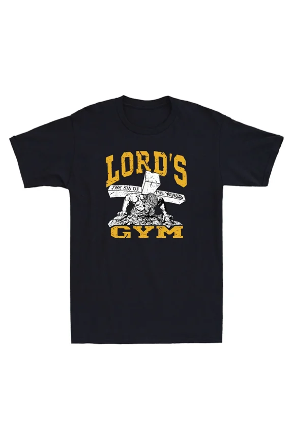 Lords Gym Jesus Funny Workout Christian Faith Bench Press Unisex T-Shirt , up to Size 5XL