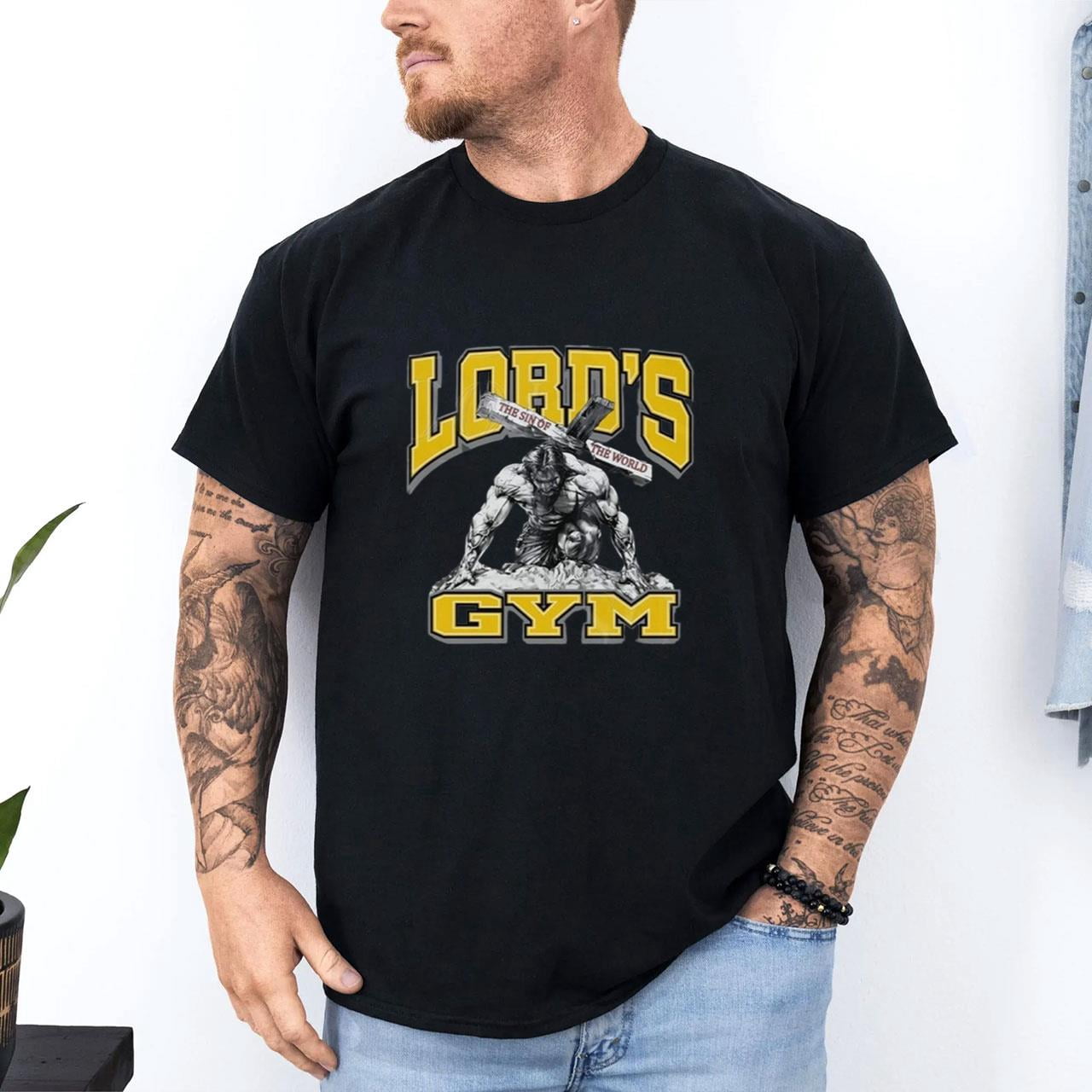 Lords Gym Vintage 90s Graphic Shirt, Jesus Pump Cover Shirt, Bench 