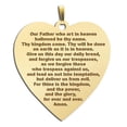 thumbnail image 1 of Lords Prayer Heart Pendant - 3/4 Inch X 3/4 Inch - Solid 14K Yellow Gold, 1 of 1