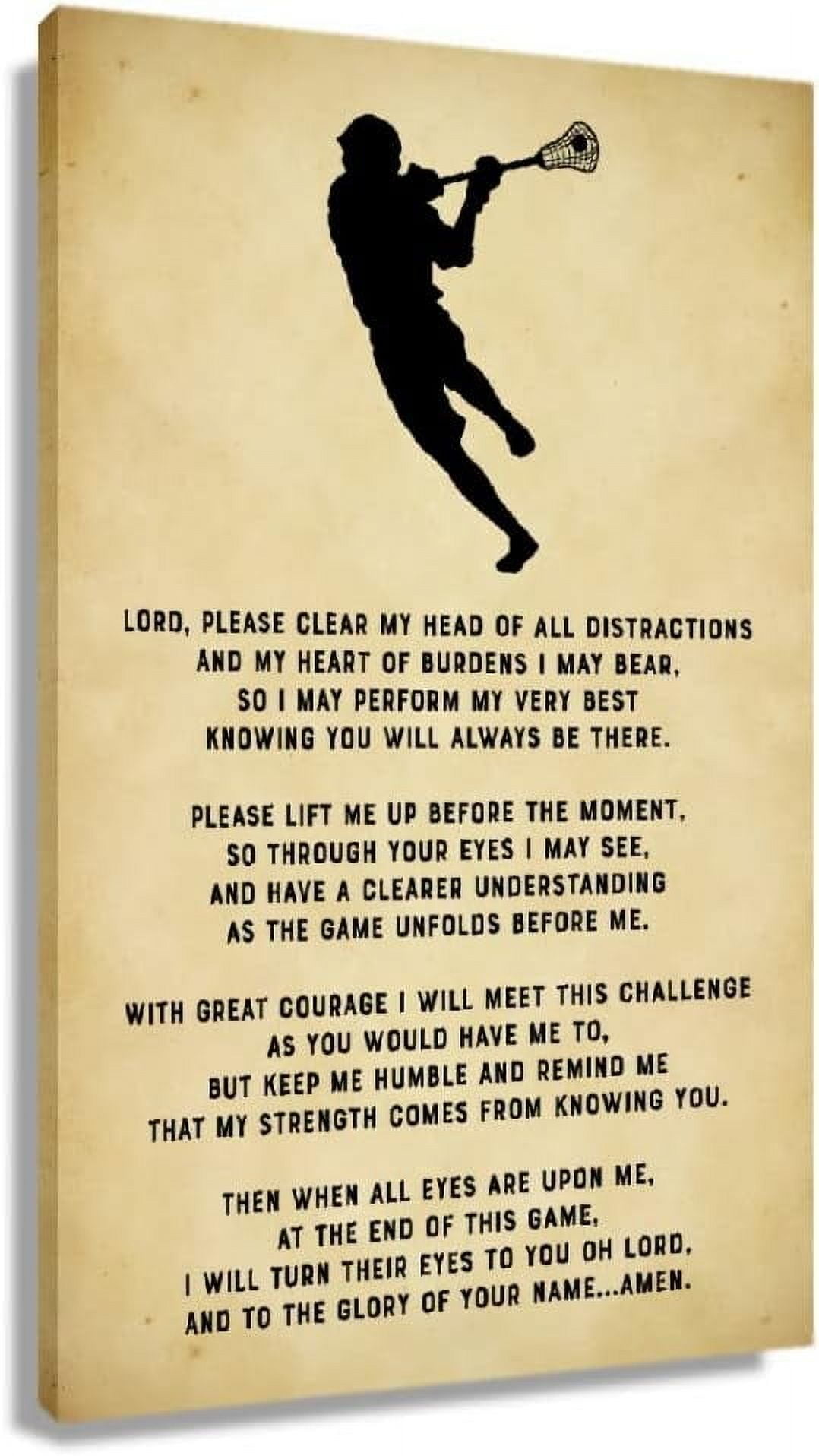 Lords Prayer Wall Art (Unframed) - Vintage Canvas Art Painting, Sports  Quotes Wall Decor, Lacrosse Poster for Gym, Home Decor, Boy Room -  Walmart.com, image size:1078x1916