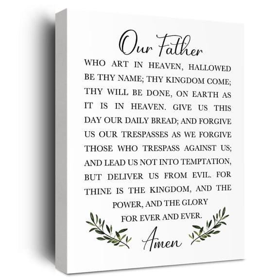 The Lords Prayer Wall Decor, Our Father Prayer Wall Decor, Bible Verses Wall Decor, Inspirational Quotes Bible Verse Scripture Christian Prayer Room Office Church Decor poster