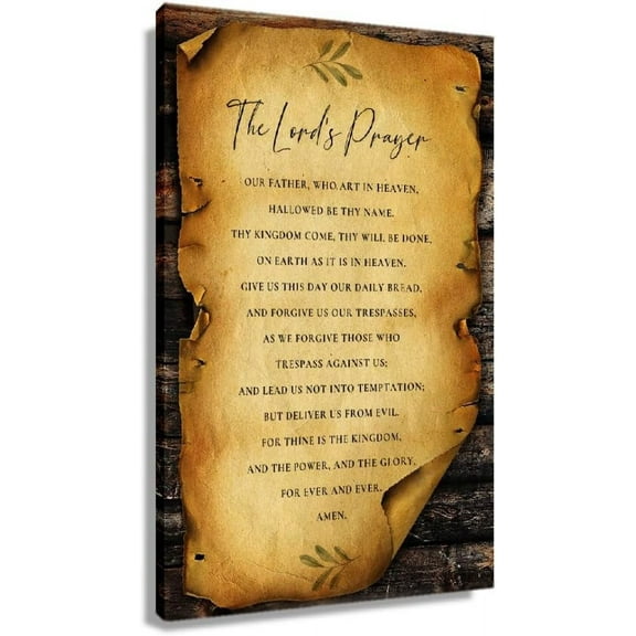 The Lords Scripture Wall Art Prayer Poster Our Father's Prayer Bible Verses Wall Decor Christian Artwork Poster Printing Modern Pictures for Hallway (24x36inch(60x90cm),Unframed)