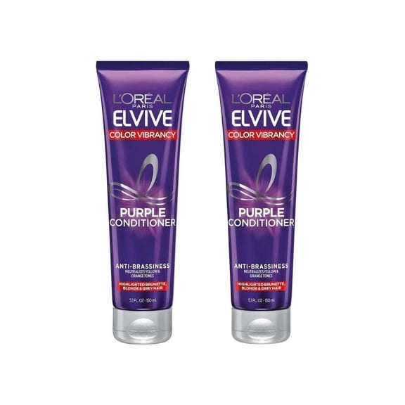 Loreal Elseve Color Vive Anti-Orange Color Correcting Purple Mask 150ML 2 Pack