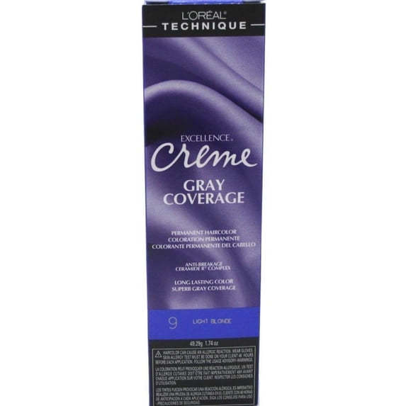 Loreal Excel Creme 9 Light Blonde,2 Packs