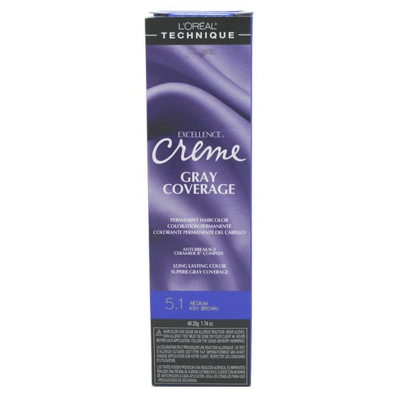 Loreal Excel Creme Color #5.1 Medium Ash Brown 1.74Oz (3 Pack)