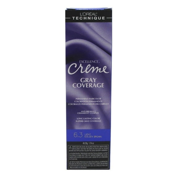 Loreal Excel Creme Color #6.3 Light Golden Brown 1.74 Oz.
