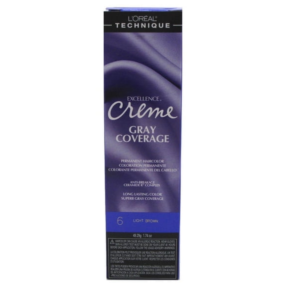 Loreal Excel Creme Color #6 Light Brown 1.74Oz (3 Pack)