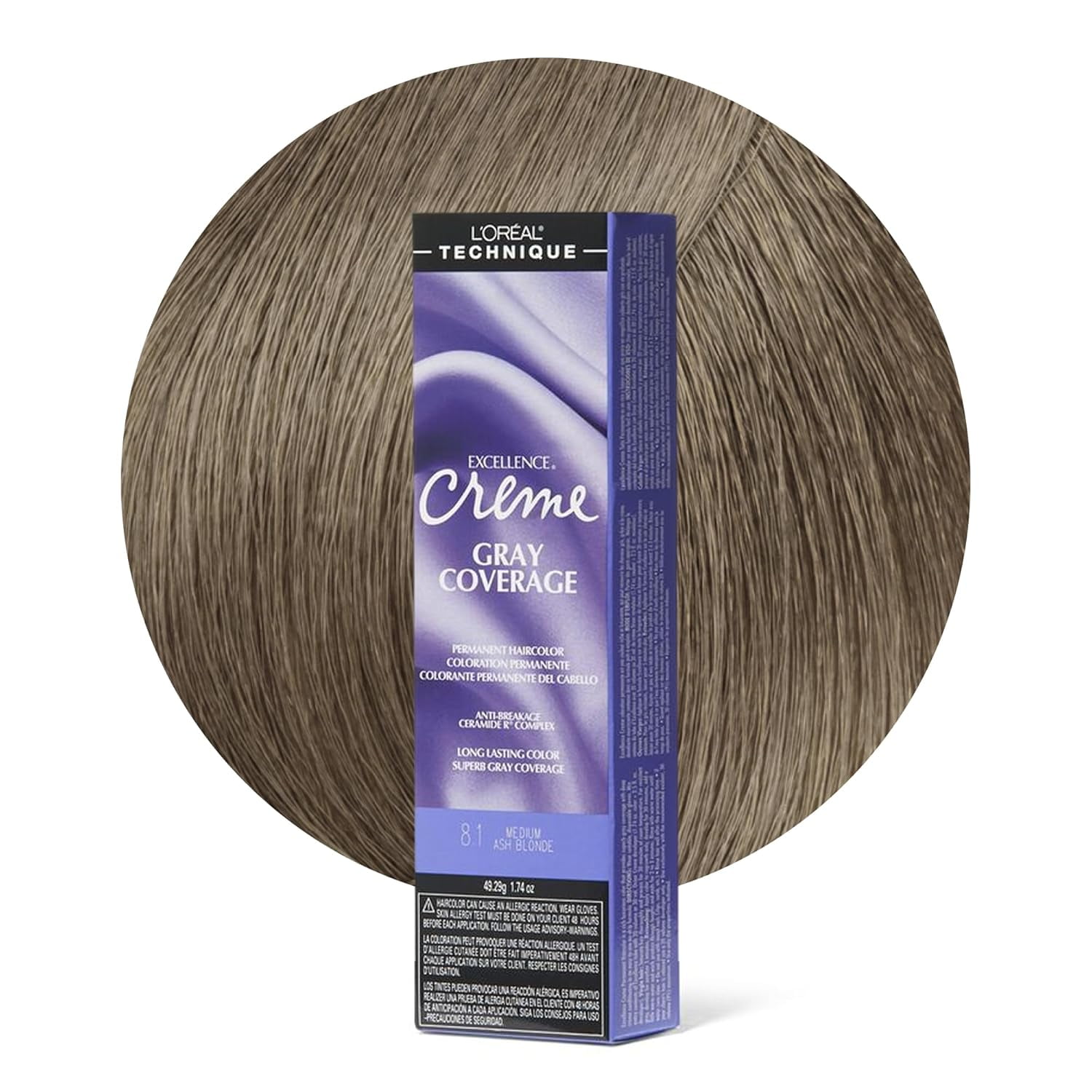 Loreal Excel Creme Color #8.1 Medium Ash Blonde, 1.74 Oz - Walmart.com