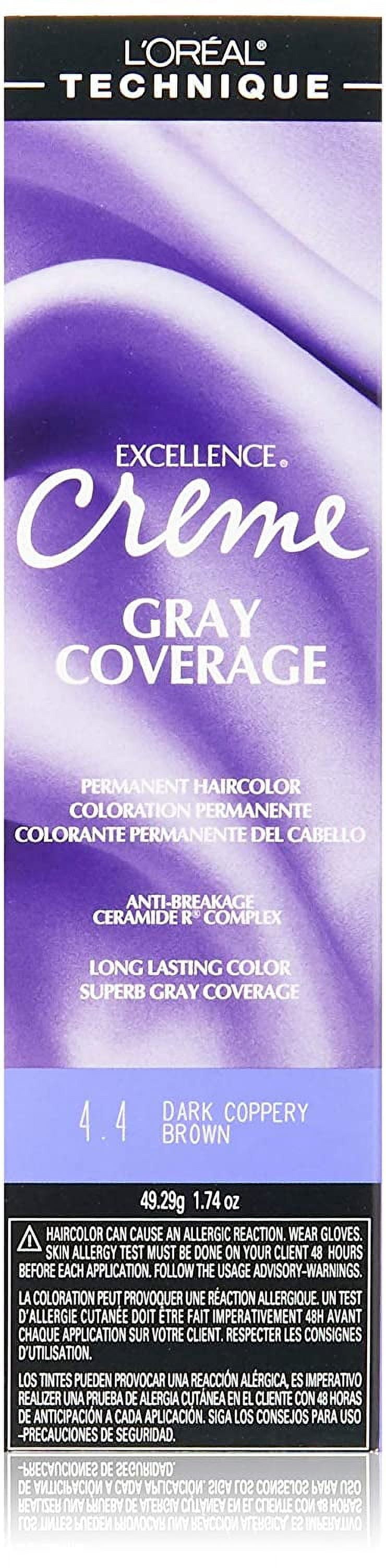 Loreal Excellence Creme Color #4.4 Dark Copper Brown 1.74Oz (6 Pack)