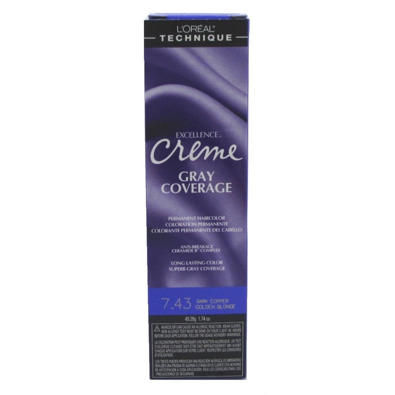 Loreal Excellence Creme Color #7.43 Dark Copper Gold Blonde 1.74Oz