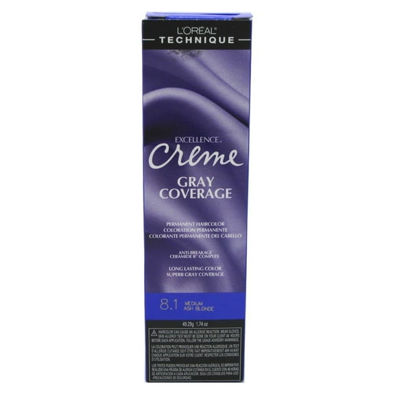 Loreal Excellence Creme Color #8.1 Medium Ash Blonde 1.74oz (Pack of 2)