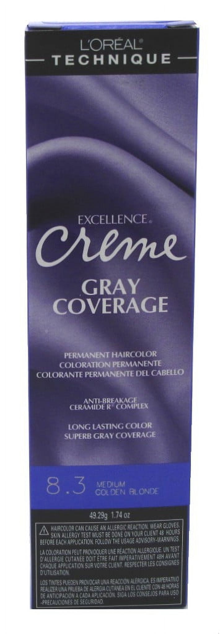 Loreal Excellence Creme Color #8.3 Medium Golden Blonde 1.74 Ounce (51ml) (Pack of 6)
