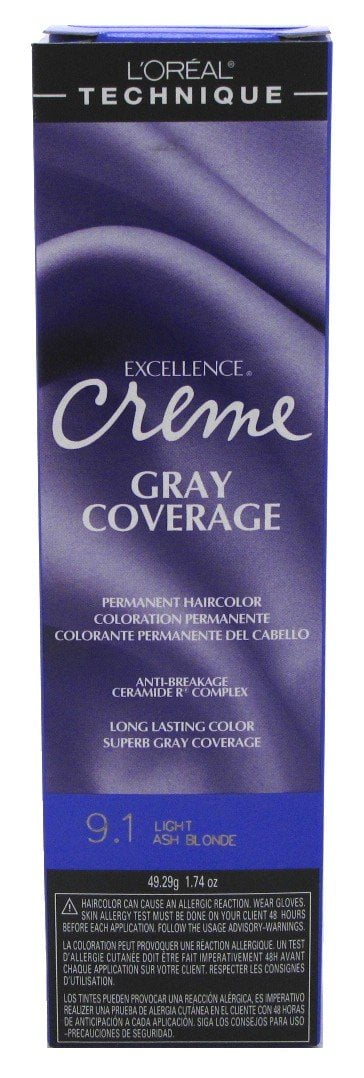 Loreal Excellence Creme Color #9.1 Light Ash Blonde 1.74Oz (6 Pack)