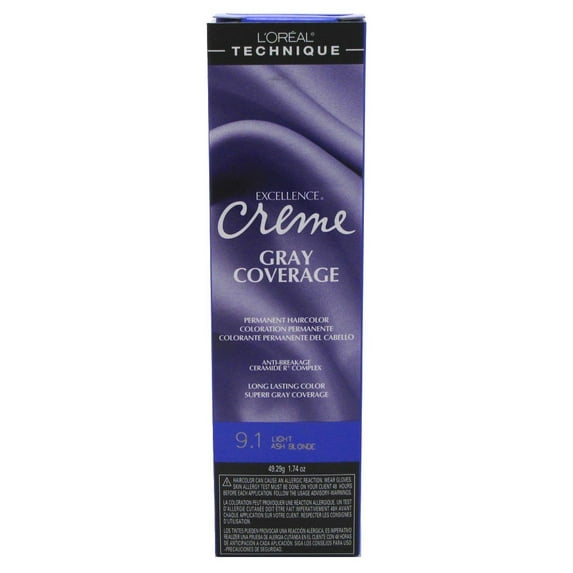 Loreal Excellence Creme Color #9.1 Light Ash Blonde 1.74Oz (6 Pack)