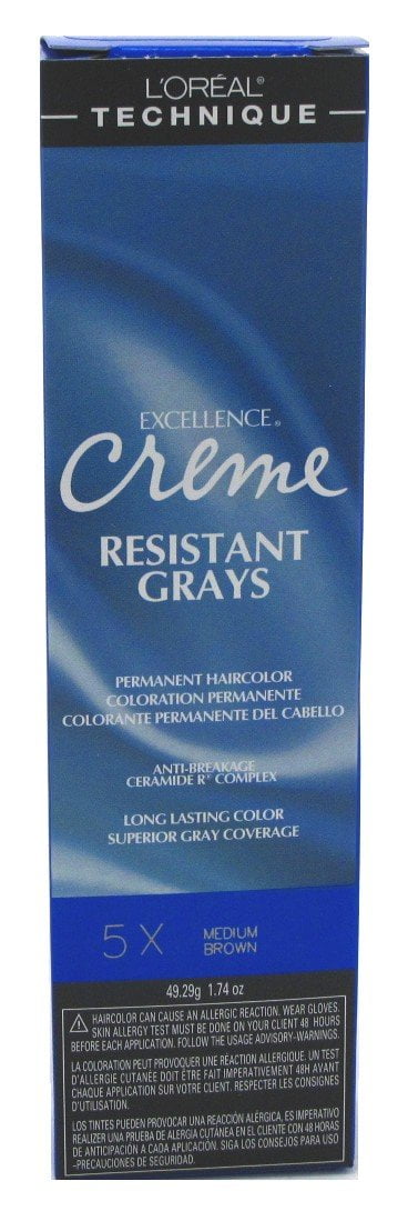 Loreal Excellence Creme Resist#5X Medium Brown 1.74 Ounce (51Ml) (6 Pack)