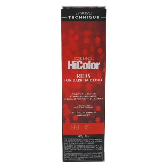 Loreal Excellence Hicolor H09 Tube Red Hot 1.74 Ounce (51Ml) (6 Pack)