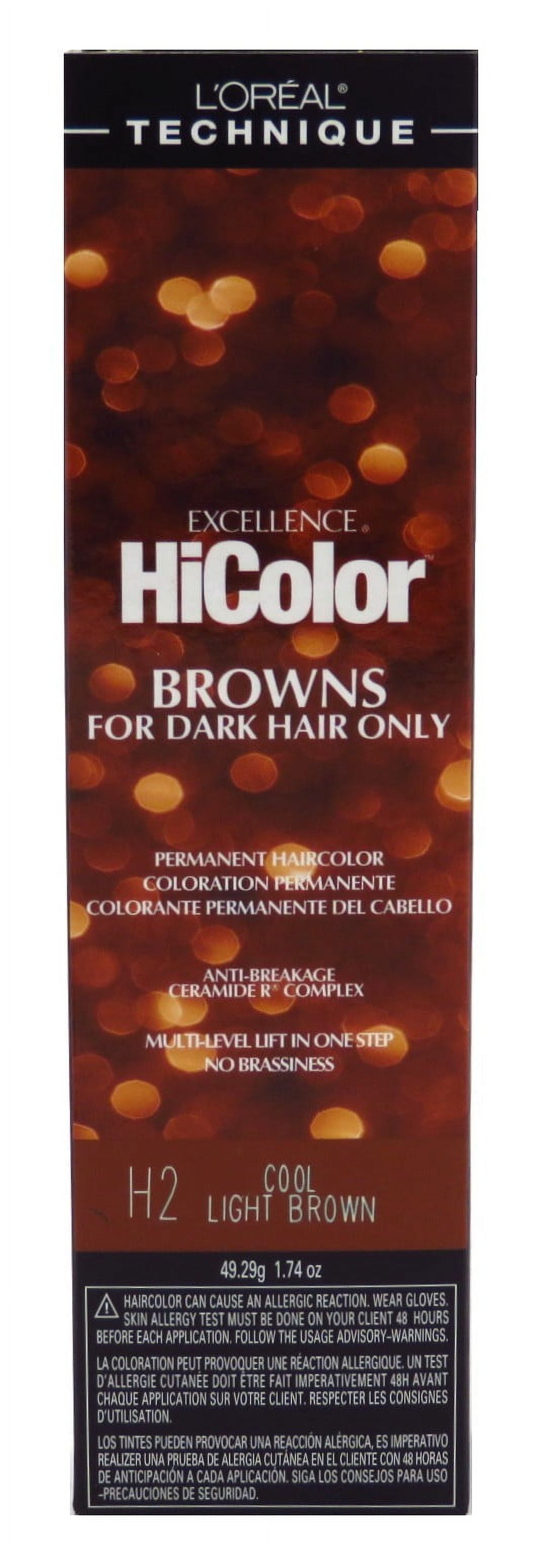 Loreal Excellence Hicolor H2 Cool Light Brown 1.74oz (Pack of 2