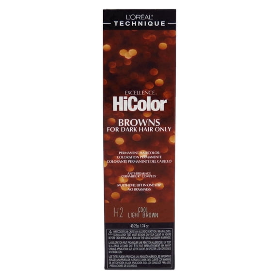 Loreal Excellence Hicolor H2 Cool Light Brown 1.74oz (Pack of 2)