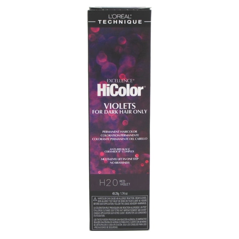 Loreal Excellence Hicolor H20 Tube Red Violet 1.74oz (Pack of 2
