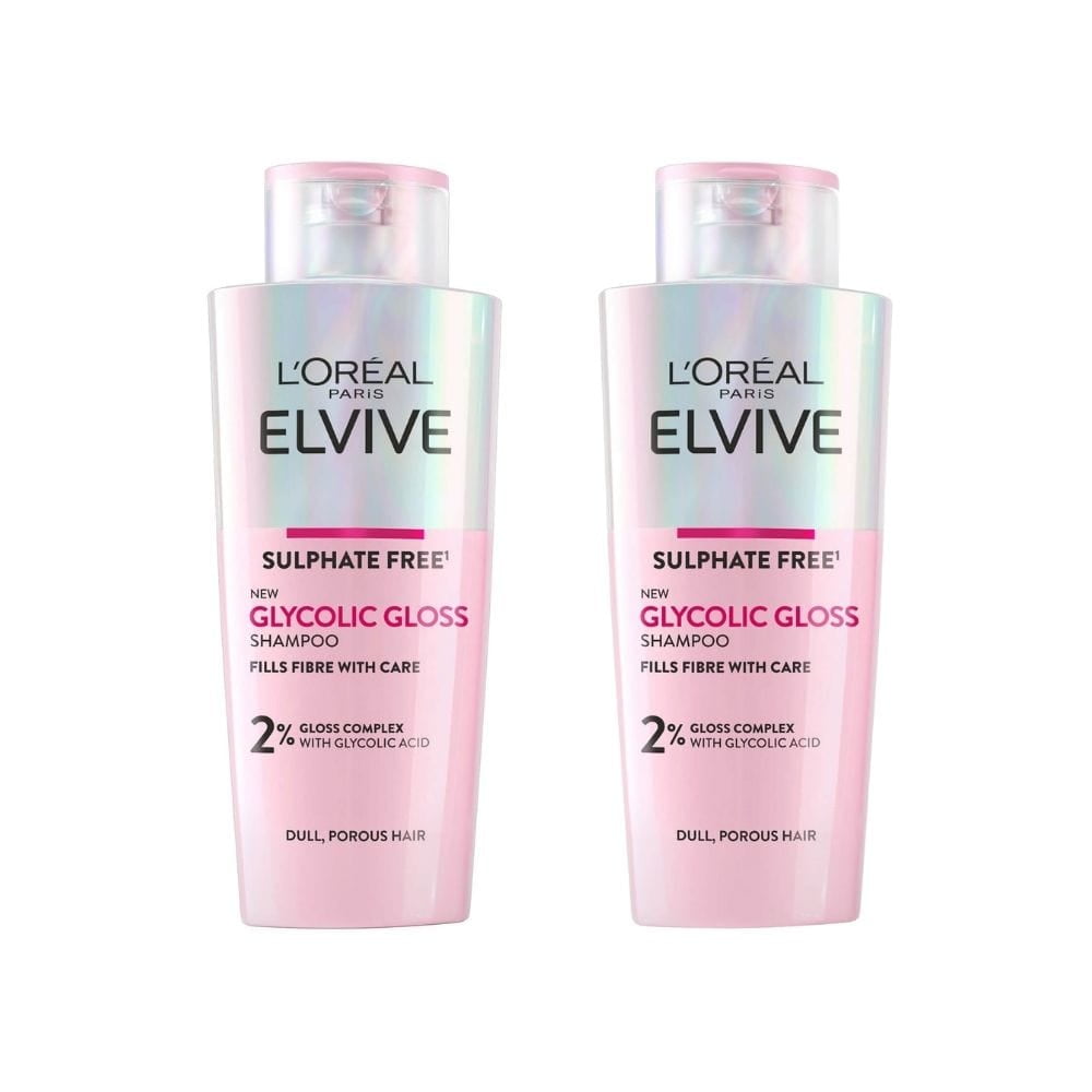 Loreal Glycolic Gloss Conditioning Shampoo For Perfect Shine 200 ml 2 Pack